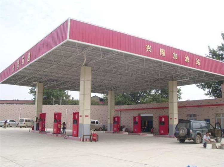 合肥加油站钢结构网架案例9