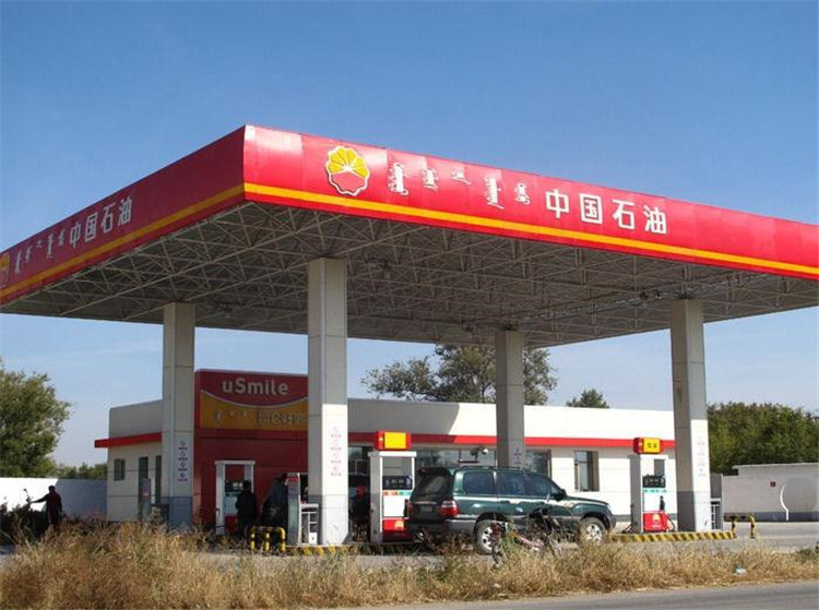 合肥加油站钢结构网架案例1